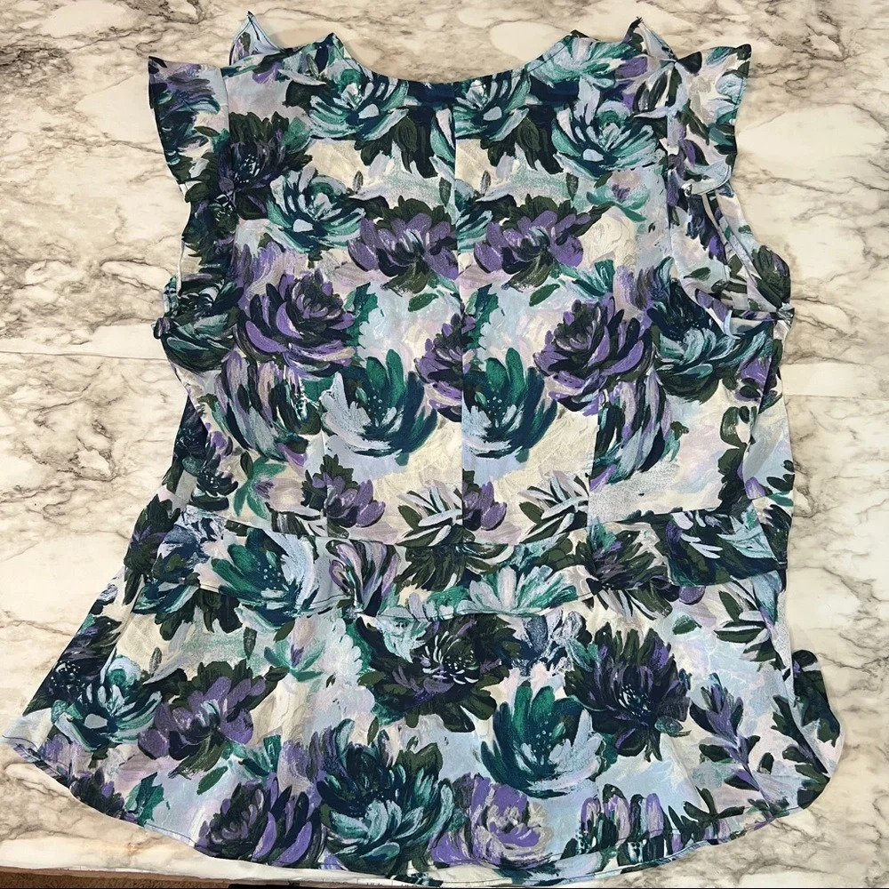 Ava & Viv floral print blouse, 1X - Picture 4 of 8